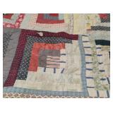 Vintage handmade quilt. Needs repairs. 64 x 80