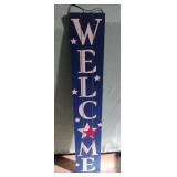 Welcome patriotic wood sign 47 x 8