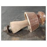 Vintage porcelain insulator with wood pin