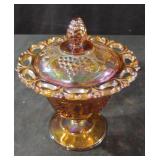 Vintage Indiana Glass carnival glass candy dish