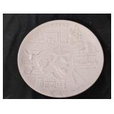 Vintage Frankoma Pottery "Texas" collectors plate