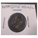 1944P Wartime Nickel 35% silver