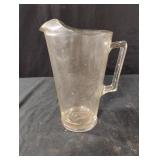 Clear glass pitcher