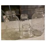 Vintage atlas Mason jars