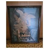 17x21 guardian angel watching over two children