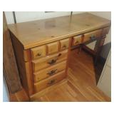 Wood desk 4 drawer. 48 x 30 x 19 1/2