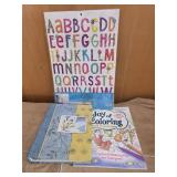 Puff letters, address book, coloring book