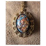 Rainbow Flake pendant goldtone