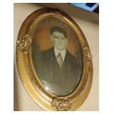 Vintage curved glass frame 18 1/2 x 25