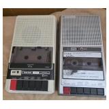 vintage cassette tape recorders, battery operated