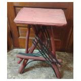 Handmade wood table 17 x 26 x 13