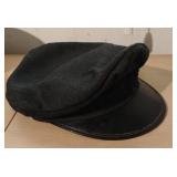 Vintage black fishermans-railway cap