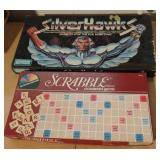 Vintage Scrabble and Silver Hawks board games