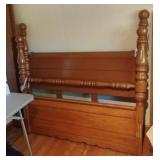Vintage wood full size  bed frame 54 x headboard
