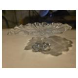 Vintage Mikasa Tulips Satin-Frosted Glass Footed