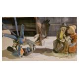 three vintage ceramic figurines,