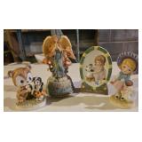 vintage ceramic figurines, angel music box