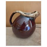 VTG Hull Pottery  Water Pitcher Brown Drip Ice