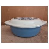 vintage Pyrex Horizon Blue Oval Casserole Dish,