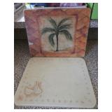 Vintage glass cutting boards