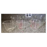 Vintage Glass PYREX and fire king measuring cups