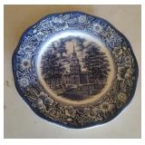 Vintage Liberty Blue Dinner Plate Independence