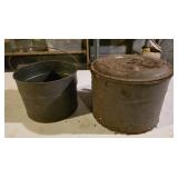 Vintage metal pails