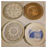 vintage 1953 calendar plates produced by the