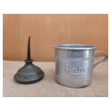 vintage thumb pump oil can, vintage, lightweight