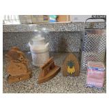 Wooden decorative clips,  grater, matches,