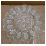 vintage Indiana Glass Company hobnail deviled egg