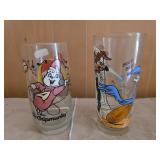 Collector glasses, the chipmunks and looney tunes