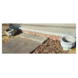Cement planters. Set of 2. 14 x 10 1/2