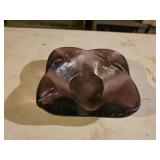 vintage mid-century amethyst purple glass ashtray