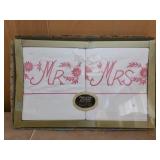 Vintage Pioneer Regency "Mr & Mrs" embroidered