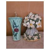 vintage ceramic wall pocket vase, vintage "Sweet