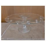 vintage Indiana Glass pedestal cake plate,