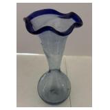 Hand blown vintage art glass vase 7 1/2 inches