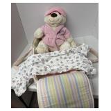 Dan Dee teddy bear with pink robe Good Robe