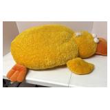 30 inch ling fleece duck pillow Needs cleaning