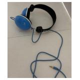 Headphones, blue and white good condition