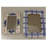 Picture frames, blue and white excellent
