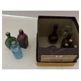 10 vintage miniature bottles approximately 3