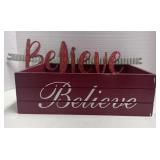 Believe decorative box and wall hanging good