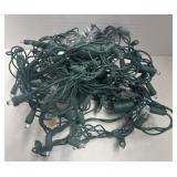 Green cord, LED Christmas lights white good