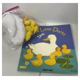 Five little ducks book with soft plush duck and