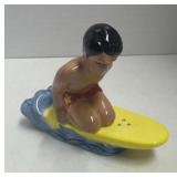 Surfer guy, salt and pepper shakers used