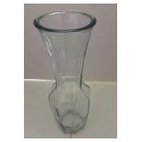 Clear vase 9 inches tall