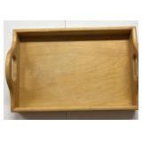 Handmade wooden tray with handles good condition