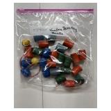 Multi colored wooden threading beads good